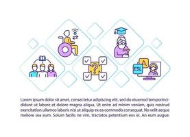 Reducing digital exclusion concept line icons with text vector