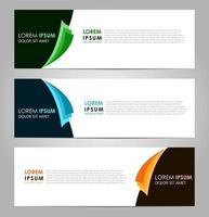 Business Set 3 vector abstract banner design template