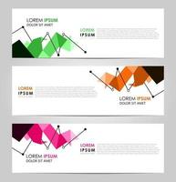 Business Set 3 vector abstract banner design template