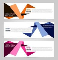 Business Set 3 vector abstract banner design template