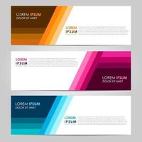 Business Set 3 vector abstract banner design template