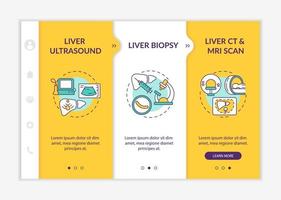 Liver identifying onboarding vector template