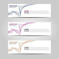 Business Set 3 vector abstract banner design template