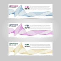 Business Set 3 vector abstract banner design template