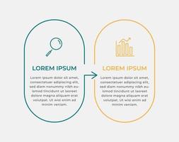 infografías vectoriales con 2 opciones o pasos plantilla de negocio vector