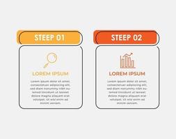 Vector Infographics with 2 options or steps business template