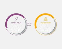 Vector Infographics with 2 options or steps business template