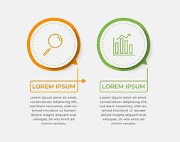 infografías vectoriales con 2 opciones o pasos plantilla de negocio vector