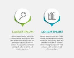 Vector Infographics with 2 options or steps business template