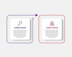 infografías vectoriales con 2 opciones o pasos plantilla de negocio vector