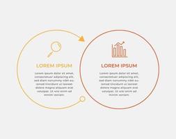 Vector Infographics with 2 options or steps business template