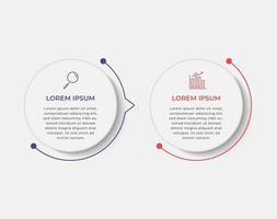 Vector Infographics with 2 options or steps business template