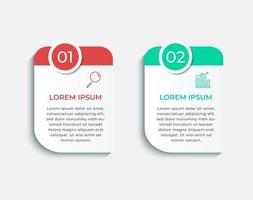 Vector Infographics with 2 options or steps business template