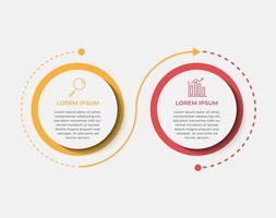 Vector Infographics with 2 options or steps business template