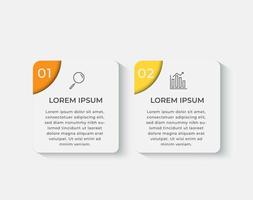 Vector Infographics with 2 options or steps business template