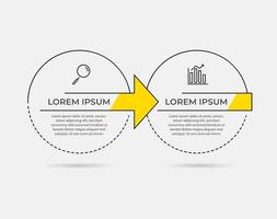 infografías vectoriales con 2 opciones o pasos plantilla de negocio vector