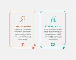 Vector Infographics with 2 options or steps business template