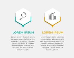 infografías vectoriales con 2 opciones o pasos plantilla de negocio vector