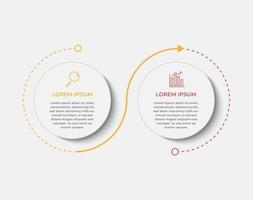 Vector Infographics with 2 options or steps business template