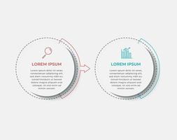 Vector Infographics with 2 options or steps business template