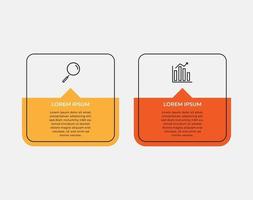 infografías vectoriales con 2 opciones o pasos plantilla de negocio vector