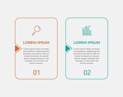 Vector Infographics with 2 options or steps business template