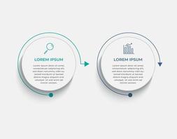 Vector Infographics with 2 options or steps business template