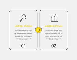 Vector Infographics with 2 options or steps business template