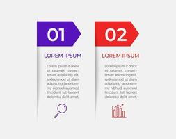 Vector Infographics with 2 options or steps business template