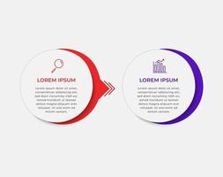 Vector Infographics with 2 options or steps business template