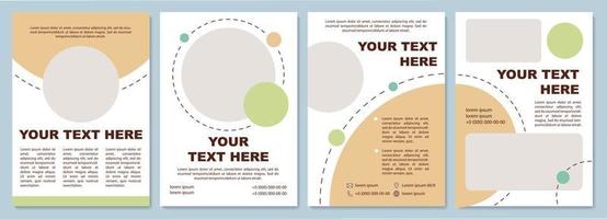 Sand colored brochure template vector