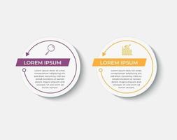 Vector Infographics with 2 options or steps business template