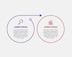 Vector Infographics with 2 options or steps business template