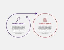 infografías vectoriales con 2 opciones o pasos plantilla de negocio vector