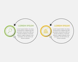 infografías vectoriales con 2 opciones o pasos plantilla de negocio vector