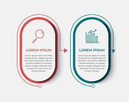 Vector Infographics with 2 options or steps business template