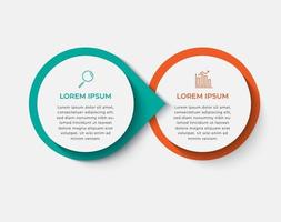 Vector Infographics with 2 options or steps business template