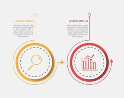 infografías vectoriales con 2 opciones o pasos plantilla de negocio vector