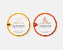 Vector Infographics with 2 options or steps business template