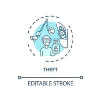 Theft concept icon vector