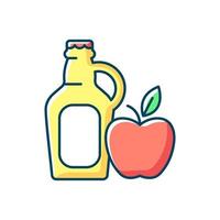 Cider to go RGB color icon vector