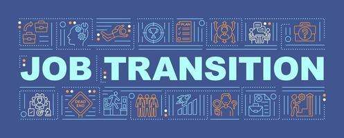 Job transition word concepts banner vector