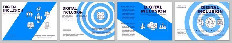 Digital inclusion brochure template vector