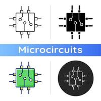 Circuit board design icon vector