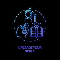 Upgrade your skills concept icon vector