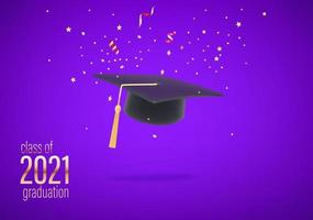 Class of 2021 graduation vector