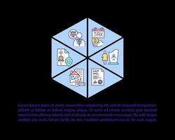 Estate planning concept line icons with text vector