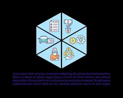 Wealth management concept line icons with text vector