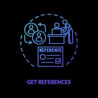 Get references concept icon vector