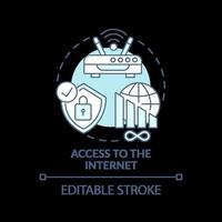 Access to internet turquoise concept icon vector